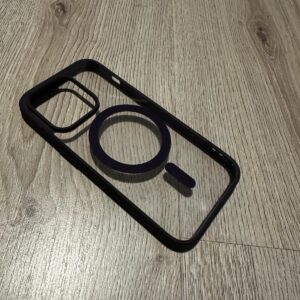 Funda Magnética MagSafe Transparente con Borde Negro - iPhone 14 Pro