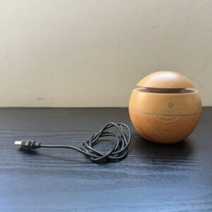 Humidificador/Difusor USB - Diseño de Esfera de Madera