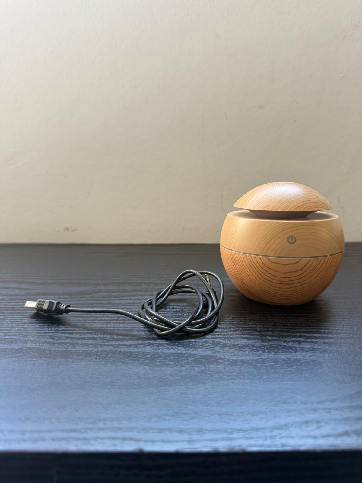 Humidificador/Difusor USB - Diseño de Esfera de Madera
